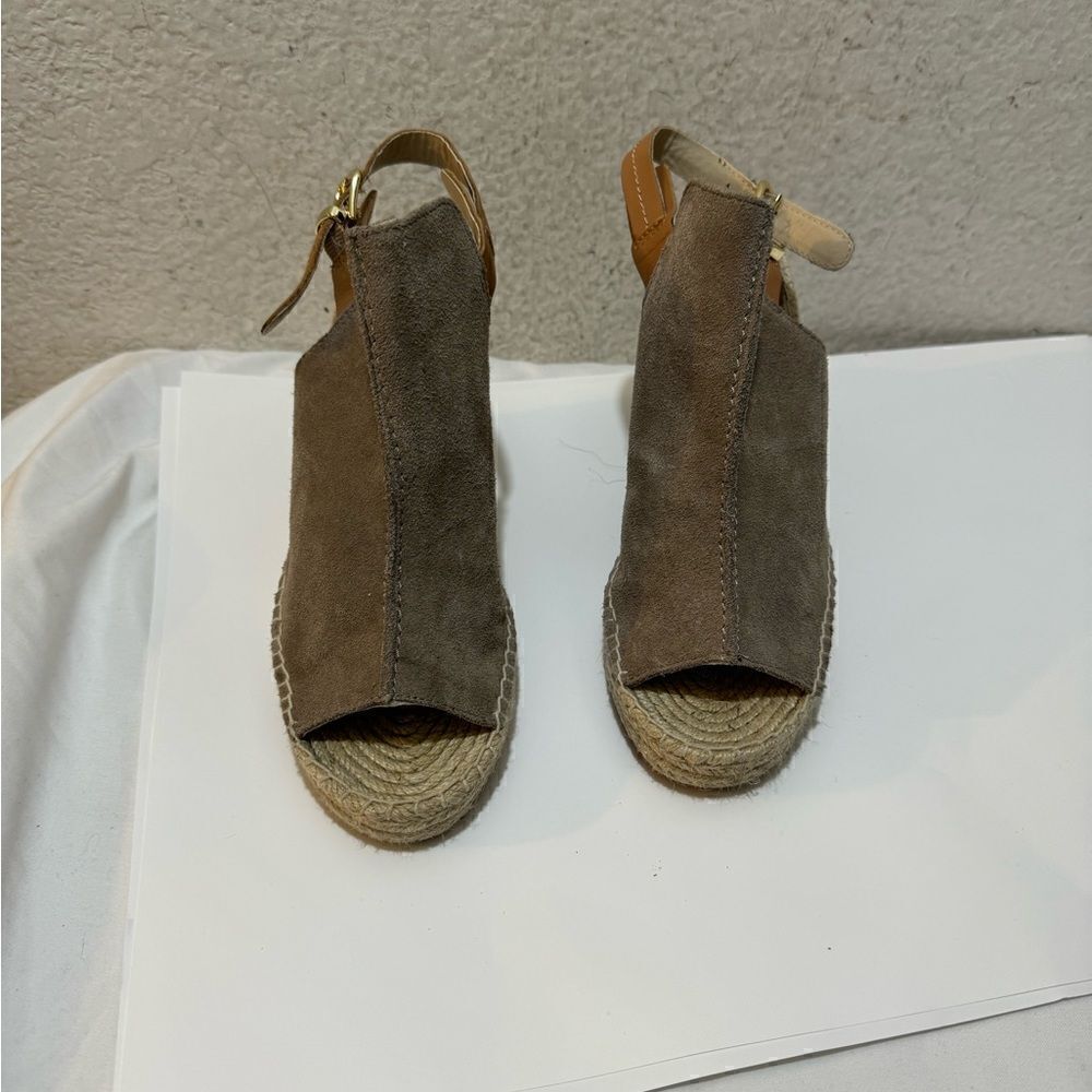 Seychelles 'Charismatic' Suede Wedge Peep Toe